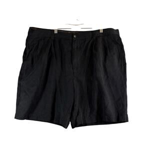 TOMMY BAHAMA Mens Shorts Size 42 Black 100% Silk Chino Zip Fly